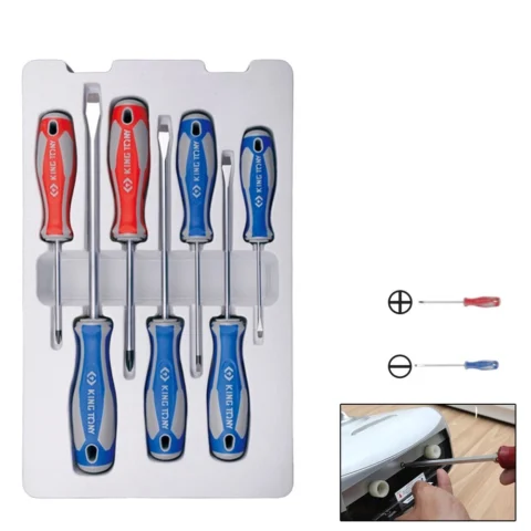 BỘ Tua Vít Đầu Hoa Thị Và Dẹp 7 Cái Kingtony 30127MR