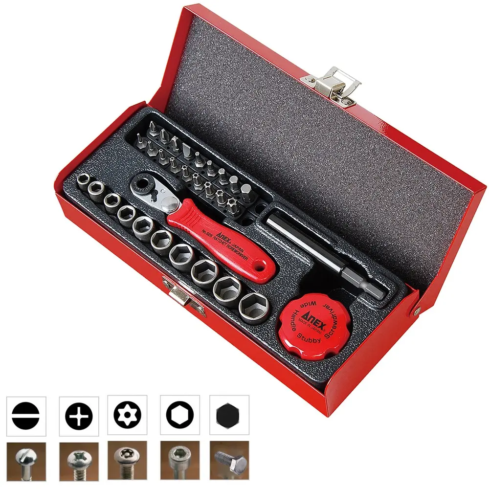Bộ Vặn Ốc Vít Đa Năng 31 Cái Anex No.525-28B