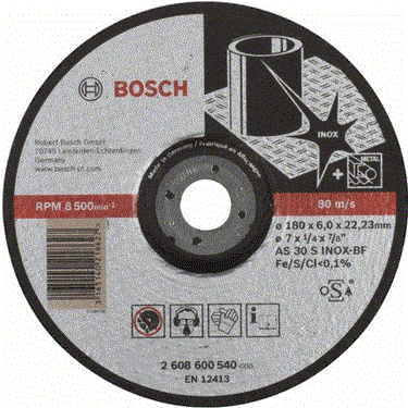 Đá mài Inox 180x6.0x22.2mm Bosch 2608600540
