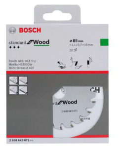 Lưỡi cưa gỗ T20 85x15mm Bosch 2608643071