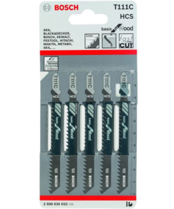 Lưỡi cưa lọng T 111 C – Gỗ 5 lưỡi Bosch 2608630033