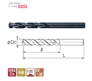 Cấu tạo mũi khoan inox 3.5mm Nachi L6520